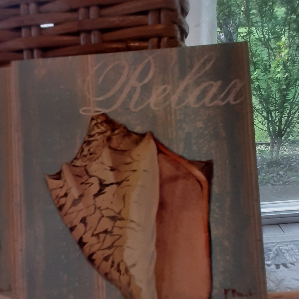 3 Beachy Seashells With Text Wall Decor